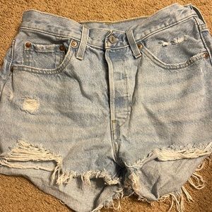 Denim shorts high waisted